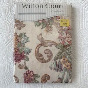 Wilton Court Enchante Floral Damask Rectangular Tablecloth 60x144 Banquet Size